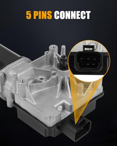 Image of ROADFAR Front Windshield Wiper Motor Compatible For Chevrolet For Venture | Fit For Oldsmobile For Silhouette 1997-2004|For Pontiac For Montana 1999-2005|OEM:12368685|5 Pins