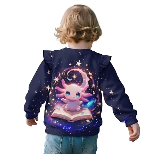 Toddler Sweatshirts for Girls Long Sleeve Shirt 1Y-8Y Kids Graphic Pullover Top Casual Fall Sweatshirt2