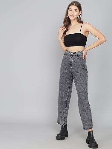Image of KOTTY Mid Rise Regular Fit Jeans - Tailored Straight Leg Look for Women