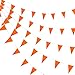 Consummate 100 Feet Orange Pennant Banners Flags String Hanging Triangle Bunting Flags for Grand Opening,Kids Birthday,Party Decorations,60 PCS
