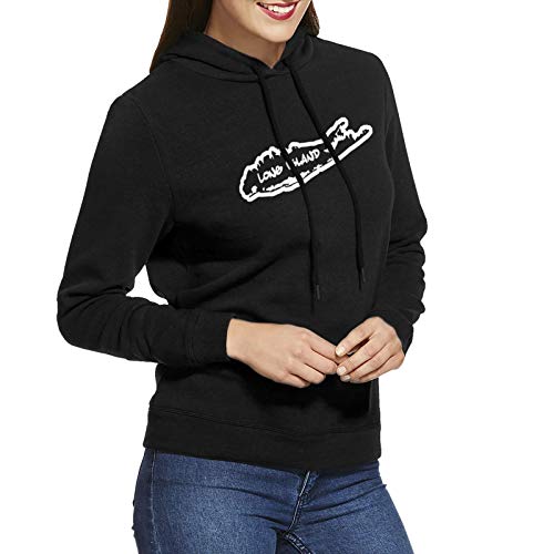 Long Island Home Comfy Pullover Hoodies Warm Drawstring Novelty Sweatshirt Jersey For Womens Girls Black