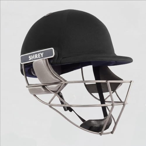 Image of Shrey Pro Guard Air Stainless Steel Cricket Helmet (Black, S)