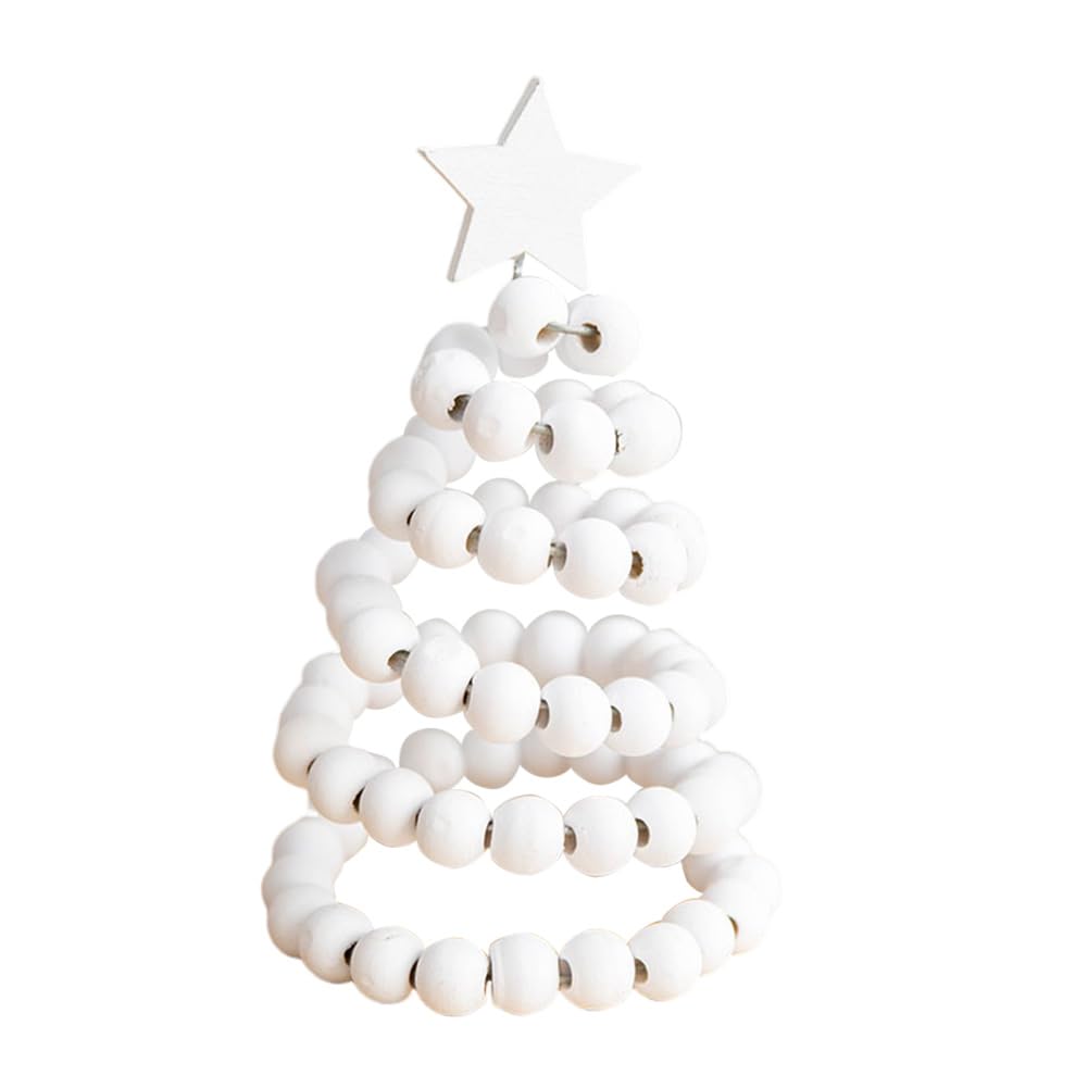 Adorno de mesa para árbol de Navidad, creativo y minimalista con cuentas en espiral, decoración de árbol de Navidad para centros de mesa de Navidad, hogar, oficina, casa de campo