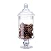 Diamond Star Apothecary Glass Candy Jar with Lids, Candy Buffet Display Elegant Storage Jars, Decorative Wedding Candy Canisters (Height: 15" Body: 6.5")