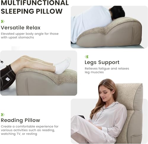 Coussin de lecture compensé contre le mal de dos au lit - 7