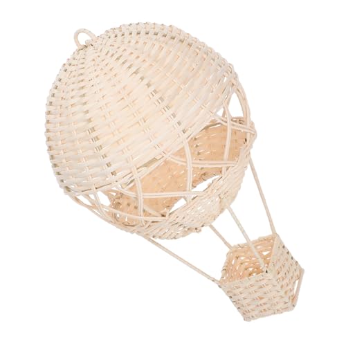 ULDIGI Handwoven Rattan Hot Air Balloon Lamp Shade Small Wicker Decorative Ceiling Light Shade for Kids Room