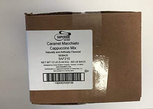 Superior Caramel Macchiato Cappuccino Mix 6/2 Lb Bags, Brown