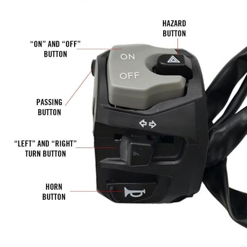 Interruptor de manillar de motocicleta para reparar mandos rotos de luces de moto 5