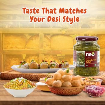 Neo Hot & Sweet Relish 340g I P2 I 100% Plant Based I Ready-to-Eat Fibre-Rich I Dip for Snacks, Mix in Salads I Use as Sandwich Spread, Chutney I Healthy Food (Pack of 2) 3