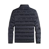 Kurtka puchowa, Grafenowa, samonagrzewająca się kurtka puchowa, męska, solidna, plisowana(Navy Blue,M)