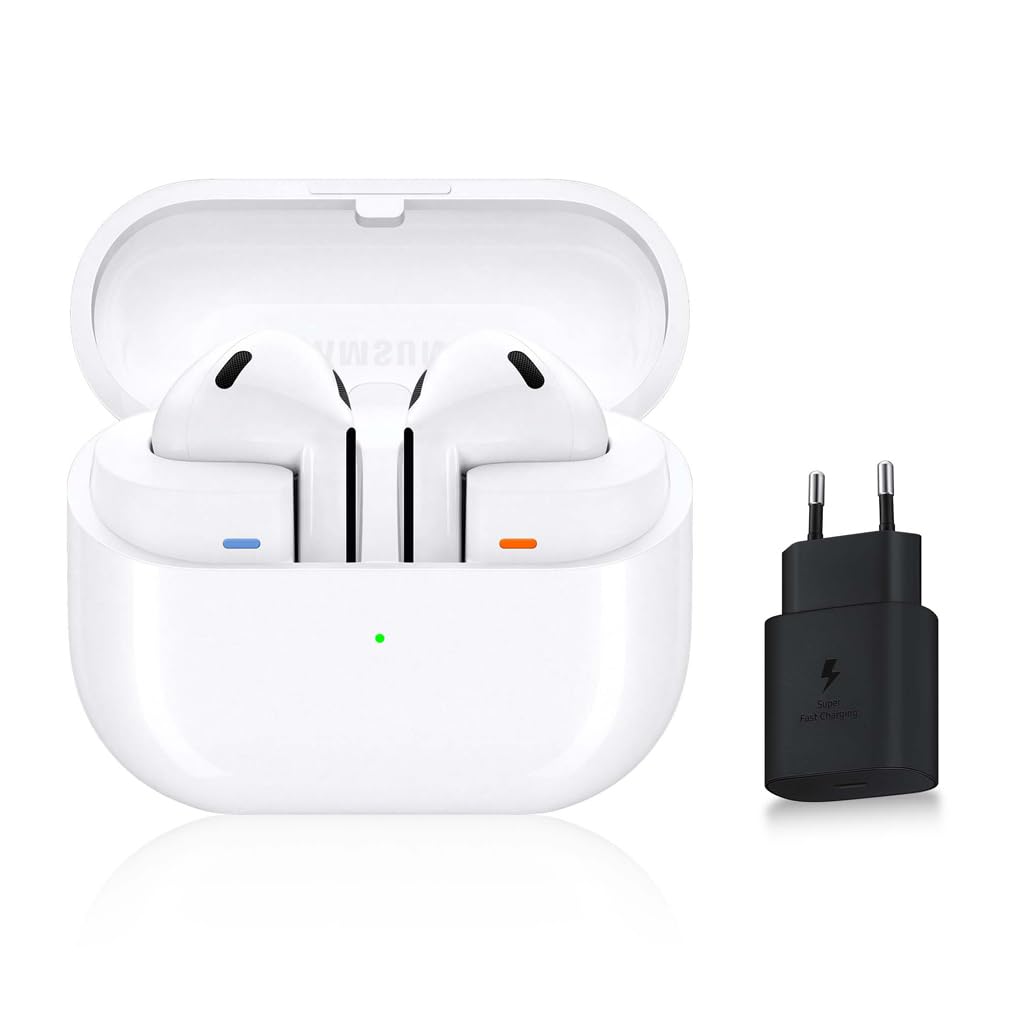 Samsung Galaxy Buds3, Écouteurs sans Fil, Réduction Active de Bruit, Bluetooth, Blanc, Audio 360, Galaxy AI, Chargeur Secteur Inclus, (Version FR) [Exclusivité Amazon]