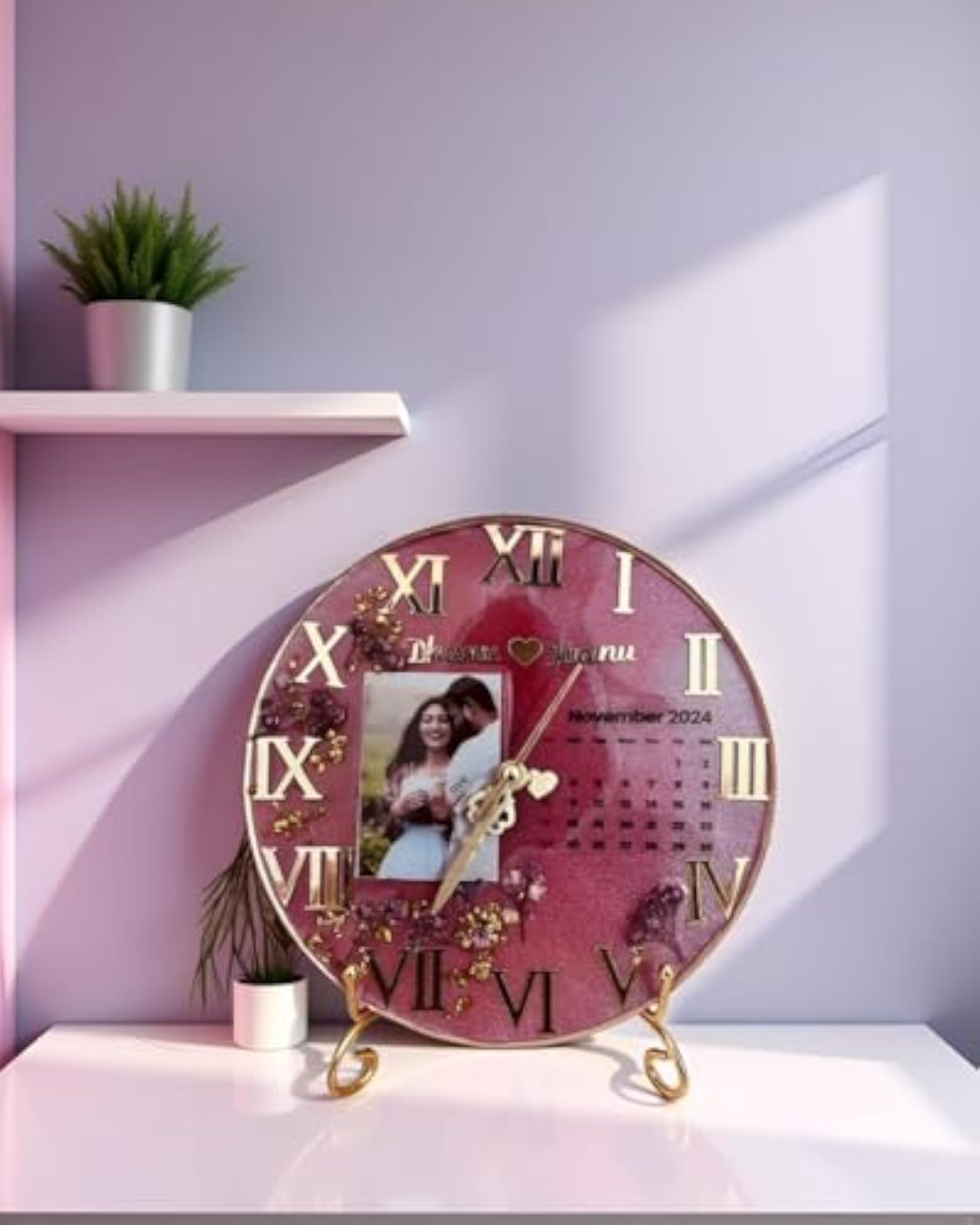 Resin Clock Customize Designer Round Shape Wall Clock