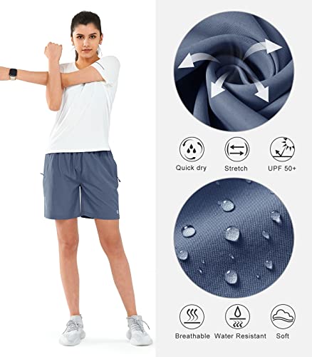 Northyard Women's Athletic Hiking Shorts Quick Dry Active Running Lightweight Shorts For Gym Workout With 3 Zipper Pockets Federalblue M #TOP4