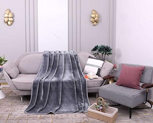 La Maison Soft Faux Velvet Luxury Mink Blanket Super Soft Throw Over Sofa Bed Blanket Large 150cm x 200cm Double (Orange)
