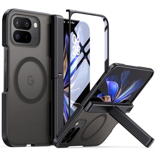 Étui pliable pour Pixel 10 Pro Fold JUESHITUO avec MagSafe et béquille noir