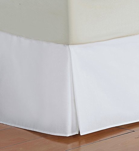Zoom Collection Hotel Beddings 850-Thread-Count 100% Egyptian Cotton 1 Piece Bed Skirt With 34" Drop Length Twin Extra-Long Size Damask Solid, White #TOP6