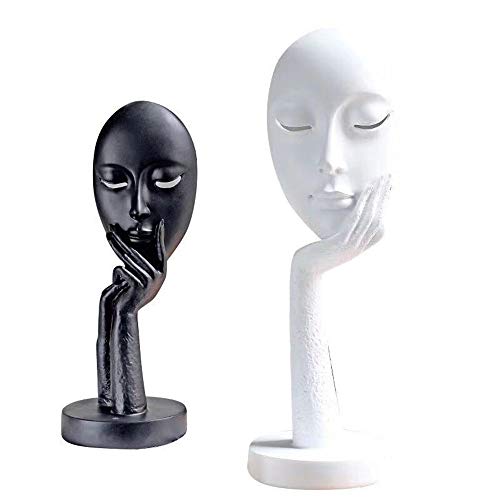 Visage féminin créatif statue au style européen pour décoration de salon unique