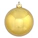Vickerman 34910 - 4" Gold Shiny Ball Christmas Tree Ornament (6 pack) (N591008DSV)