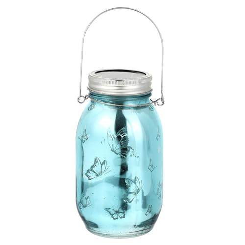 Lampe solaire extérieure led portable décoration jardin bleue