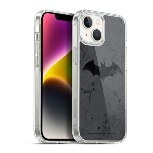 Head Case Designs Offizielle Batman DC Comics Logo Gestresst Hush Gel Handyhülle Hülle [Militärischer Schutzgrad] Kompatibel mit Apple iPhone 14