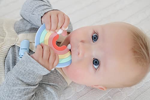 Baby Teether Teething Rainbow Toys For Babies, Bpa-Free Infant Toy For 0-24 Months Baby Boys & Girls (Pink) #TOP5