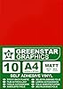 GREENSTAR GRAPHICS MATT A4 STICKY BACK PLASTIC SELF ADHESIVE ART & CRAFT VINYL (10 SHEET PACK). Compatible With 12” Cricut, Silhouette Cameo/Curio/Portrait, Scan N Cut (RED MATT 10 A4) #1