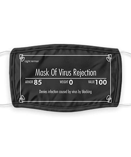 Gamer Face Mask - Mask Of Sickness Rejection - Gaming Console Controller Game Center Arcade Game Best Friend Brother Boyfriend (Black)