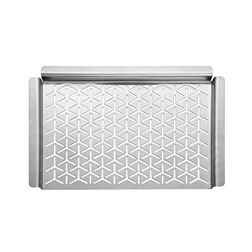 Unicook Grill Topper 16 Inch, Premium Vegetable Grill Basket, Warp-Free Stainless Steel Grill Pan, Heavy Duty Bbq Tray Accessories For Grilling Veggie Seafood Meat And Kabob #TOP7