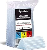 Artellius 200 Piezas Varillas de Cola Termofusible para Pistolas de Pegamento Caliente – Ø 7 x 100mm Barras de Pegamento - Barras Silicona Caliente 7mm - Palos de Pegamento Transparente