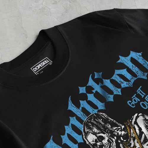 Image of DopeSkill Graphic Tee Streetwear Hip Hop Hypebeast Street Style Unisex T-Shirt Sneaker Colour Matching Shirts Horror Skeleton