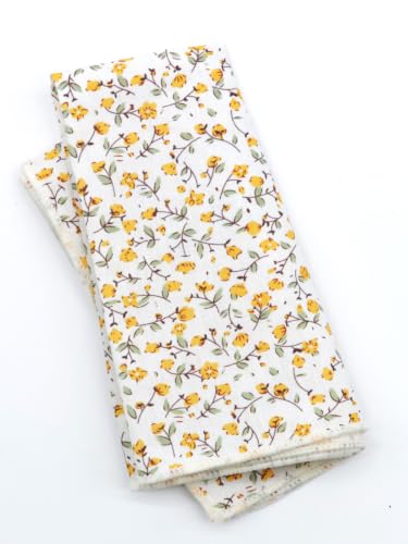 Image of Floral Pocket Squares for Men with Holder Printed Flower Mens Handkerchief Cotton Suit Pocket Hanky for Wedding