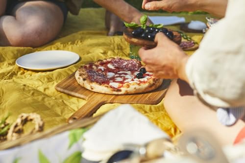 Ooni Pizzaschieber Holz (40 cm) aus Bambus – Hochwertiger Ooni Pizzaschieber & Servierbrett – Pizzabrett & Pizzaschaufel für Pizzaöfen – Pizzaofen Zubehör
