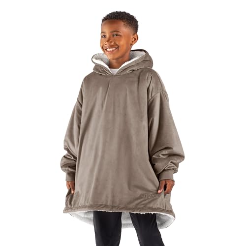 Image of Bare Home Wearable Blanket Hoodie - Soft Plush Sherpa - Warm and Cozy - Oversized Wearable Blanket