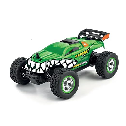 Nincoracers - Croc. Monster Truck Teledirigido Con Gran Capacidad De Giro. Coche Radiocontrol 2.4Ghz. Medidas: 21 Cm X 18 Cm X 8,5 Cm. A Partir De 6 Años. Color Verde Nh93122