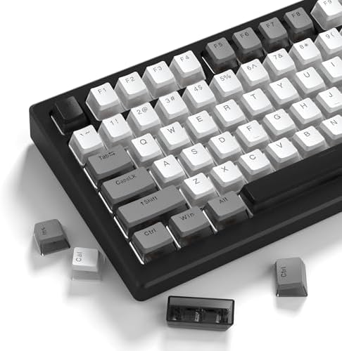 Womier PBT Shine Through Keycaps for Mechanical Keyboard, Pudding Keycaps