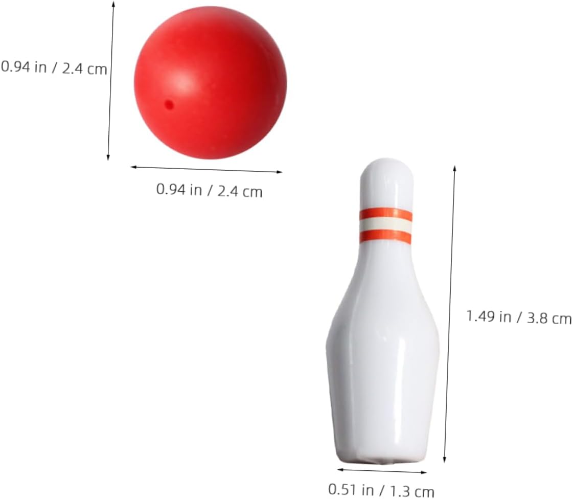 BESPORTBLE 2sets Miniature Bowling Pin Set Dollhouse Bowling Toy for Home Decor Family Entertainment Indoor Games and Parties image 6 of 9 B0F7H83KZM