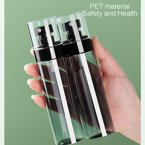 Image of 100ml Fine Mist Spray Bottle for Hair, Skin Care & Cleaning | Refillable Black Plastic Mini Spray Bottle | Leak-Proof Travel Spray for Salons, Plants, Face Mist & Home Use (Black 100ml - (3)