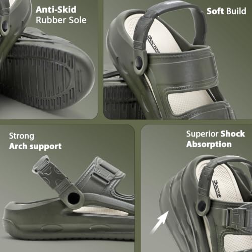 Image of DOCTOR HEALTH SUPER SOFT Men's Sports Sandals | Lightweight EVA Sandals with Back Strap | Anti-Skid Cushioned Comfort Outdoor Casual Walking Sandals