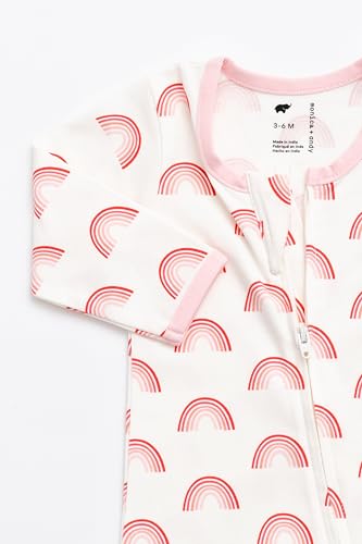 Image of monica + andy Double Zipper One Piece, 100% Organic Baby Clothes for Girls & Boys, Unisex, Preemie, Newborn & Infant Sizes