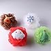 4 Pcs Christmas Bath Sponges Elk Snowflake Body Wash Scrubbers Mesh Santa Claus Shower Puffs Shower Sponges Christmas Tree Bath Exfoliating Scrubbers