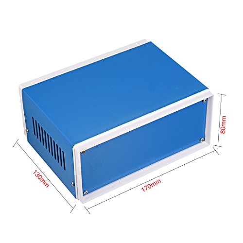 Boîtier de jonction en métal bleu 170x130x80 boîtier dérivation vide - 2