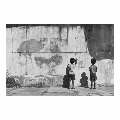 Peinture sur toile noir et blanc PUQAAEO 40x60cm pour décoration