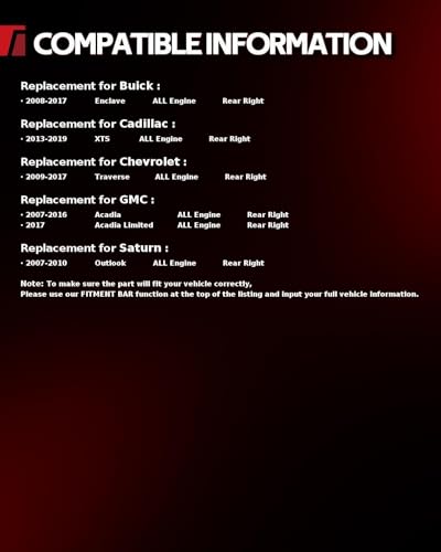 Image of Torchbeam Rear Brake Caliper Right for Chevrolet 2009-2017 Traverse, GMC 2007-2016 Acadia, Buick 2008-2017 Enclave, Rear Right Caliper Replace # 18B5058