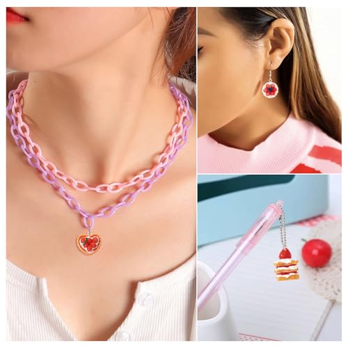 Breloques mignonnes en résine dessert colorées pour customisation - 5