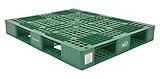 Vestil PLP2-4840-GREEN Green Polyethylene Pallet with 4 Way Entry, 6600 lbs Capacity, 39.5