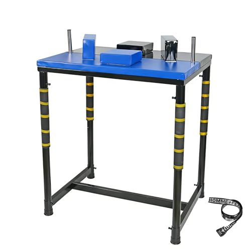 StarsNet Arm Wrestling Battle Table Forearm Strength Training with Competition Design Wrist Strength Training Support Plate (Black Blue)