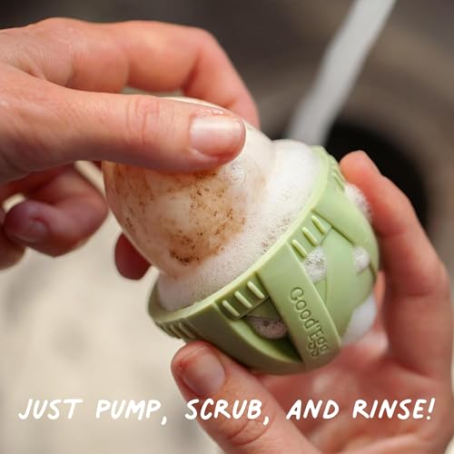 Image of GoodEgg Egg Wash Natural Enzyme Wash Spray with Foaming Pump, Refillable 12floz Bottle, Chicken Egg Cleanser, Coop Accessories, As Seen On Shark Tank