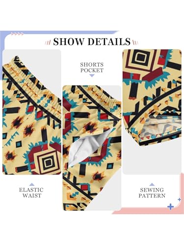 Vintage Pattern Aztec Boys Pants for Kids Jogger Pants with Pockets S4