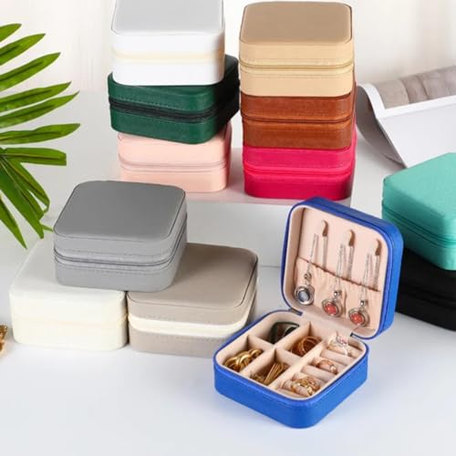 Mini Porta Joias Portátil, Estojo Com Zíper, Caixa de Joias Para Mulheres, Bolsa De Armazenamento De