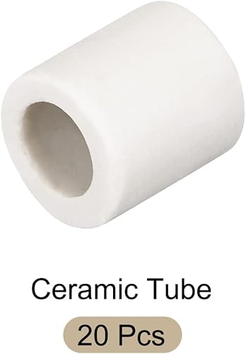 Vista 35 de Tubo de cerámica con cableado de cerámica [para protección de aislamiento térmico de paquete de cables] - 20 unidades/0.157 in x 0.276 in x 0.394 in